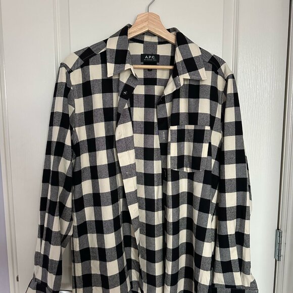 A.P.C Wool Checked Overshirt - Picture 2 of 8